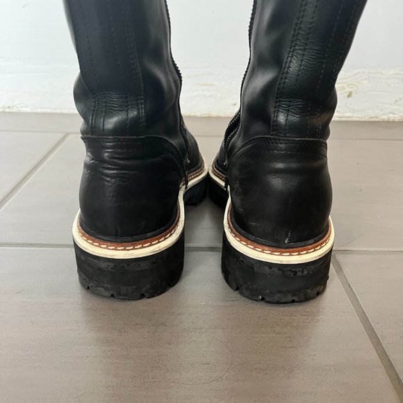 Designer Ann Demeulemeester Leather Lug Sole Boot - Picture 6 of 6